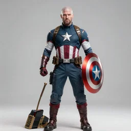 Portrait of Kratos as Captain America by greg rutkowski