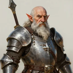 a detailed portrait of an old dwarf warrior with an iron armor, by justin gerard and greg rutkowski, digital art, realistic painting, dnd, character design, trending on artstation