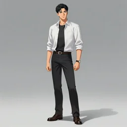 a full - body portrait of a handsome man, by gengoroh tagame, trending on artstation
