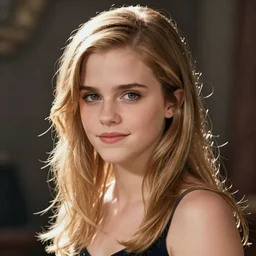 Portrait of Emma Watson in the style of RWBY