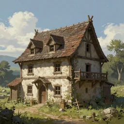 medieval house, digital painting, trending on artstation