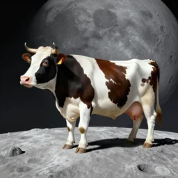 a cow on the moon, kodachromatic