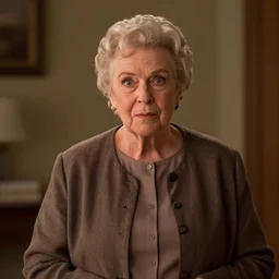 A cinematic still of Kathy Bates as Granny Goodness in a movie about Jack Kirby's Fourth World. live action. soft studio lighting, award-winning cinema.