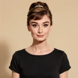 still of lily collins as audrey hepburn in biopic, 8 k
