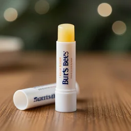 5 5 mm photo of burts bees lip balm on a wooden table. dof. bokeh. magical atmosphere. art by greg rutkowski. highly detailed 8 k. intricate. lifelike. soft light. nikon d 8 5 0.