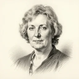 middle age mother sketch portrait by Jean Baptiste Monge