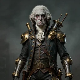 portrait of george washington, cthulu, steampunk, horrorcore, lovecraftian