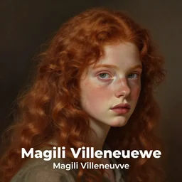 a digital matte painting of an young girl, with curly red hair, freckles, and pensive look, by magali villeneuve