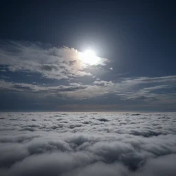 the fine clouds have opened and the river of stars is gone, a clear wind blows across the sky, and the moon widens its wave, atmospheric perspective, altostratus clouds, planets, cinematic, 3 5 mm lens, anamorphic lens flare, photographic, octane render, cinematography by roger deakins, in the style of ansel adams