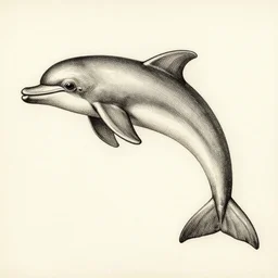 mechanical dolphin, ink on paper by leonardo da vinci