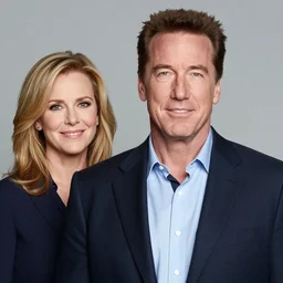 arnold schwarzenegger in the running man with Carrie Fisher, looks photorealistic, hyper-detailed portrait