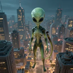 alien city, greg rutkowski, highly detailed, deep focus