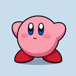 kirby in the style of y 2 k vector graphics, sharp, clean