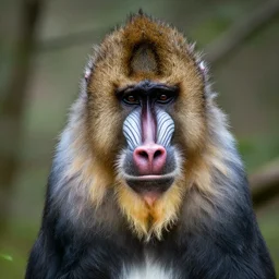 portrait of a mandrill by Patrick Faulwatter, Andrée Wallin, Sylvain Sarrailh
