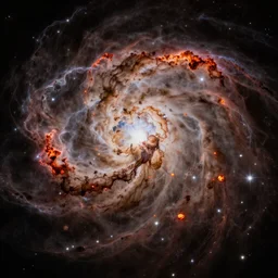 hyper realistic cinematic photograph of nebula explosion inside human body