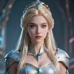 highly detailed portrait of a princess from a futuristic sci - fi world, beautiful bust portrait, artstation trending, 4 k, high - tech