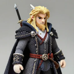 crochet of drizzt do'urden, very detailed, complex, intricate, high quality, Sigma 50mm f/1.4