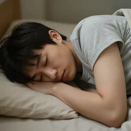 a person taking a nap