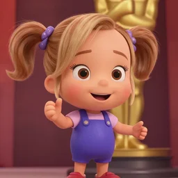 Margot Robbie as Angelica Pickles in Rugrats, 8k full HD photo, cinematic lighting, anatomically correct, oscar award winning, action filled, correct eye placement