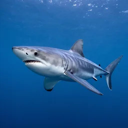 great white blue shark whale