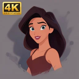 manic adult woman character portrait, by disney animation, highly detailed, dynamic shadows, 4 k, splash art