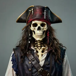 perfectly centered portrait, skeleton pirate, highly detailed, accurate, 8 k uhd, character design, by anne stokes