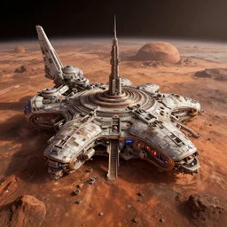 mars colony, highly detailed, science fiction, concept art, digital art