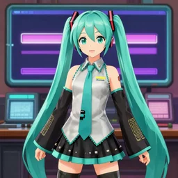 hatsune miku v 4 in the style of gta loading screens