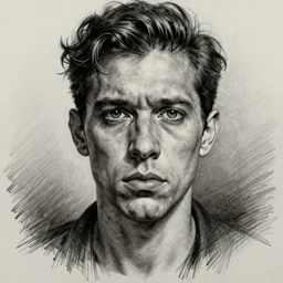 masterpiece, hyper detailed unstoppable paranoia portrait, detailed sketch by henrique alvim correa