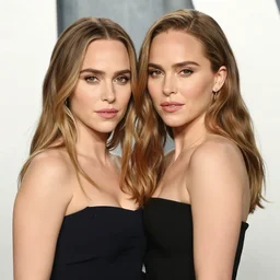 Emilia Clarke posing with Natalie Portman