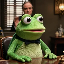 pepe frog, film still godfather, high quality, hd, 4 k, warner brothers, hbo, cinema