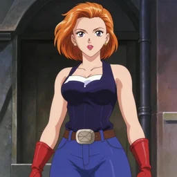 scarlett johansson as vash the stampeed in trigun anime