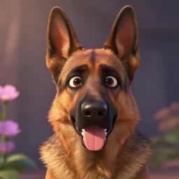 a film still from zootopia main character portrait anthro anthropomorphic german shepard head animal person fursona pixar and disney animation, sharp, rendered in unreal engine 5, anime key art by greg rutkowski, bloom, dramatic lighting