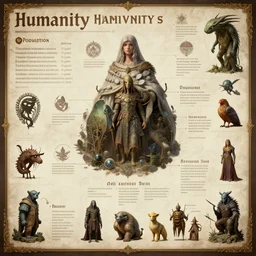 a labeled, bordered, and detailed infographic poster depicting humanity's stats, abilities and popularity with various extraterrestrial cultures, in the style of wlop, illustration, epic, fantasy, hyper detailed, smooth, unreal engine, sharp focus, ray tracing