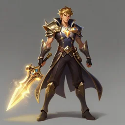 a league of legends character concept art!! by atey ghailan. in the cartoon style of arcane!! dynamic pose, full body!! clear portrait of a hero in uniform!! fantasy weapon!! light effect. hyper detailed. glowing lights!! intricate, elegant, digital painting, artstation, smooth, sharp focus