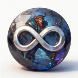 infinity symbol, infinity symbol, infinity symbol, infinity symbol, infinity symbol, infinity symbol, infinity symbol, infinity symbol, infinity symbol on a gem stone, artstation, hd, 8 k, sharp high quality artwork in style of greg rutkowski, concept art, blizzard warcraft artwork, hearthstone card artwork