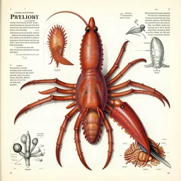 cowboy giant isopod, scientific diagram from an encyclopedia
