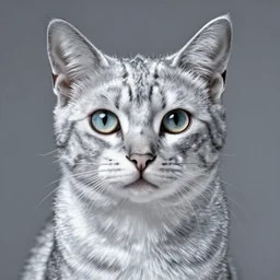 8 k uhd a silver fractal cat