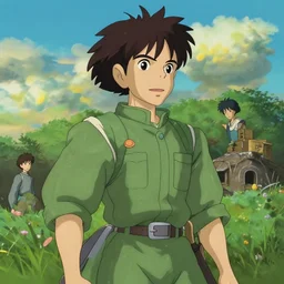 frodo in the anime lord of the rings by studio ghibli, movie still frame, very detailed, artwork by hayao miyazaki, kentaro miura, satoshi kon, high quality, 4 k