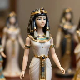 high quality presentation photo of cleopatra as a porcelain doll, photography 4k, f1.8 anamorphic, bokeh, 4k, Canon, Nikon