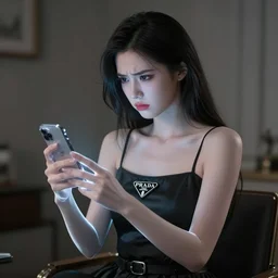very annoyed female necromancer in a prada dress looking at the most boring thing in the world, lightly transparent, luxury materials, symmetrical, cinematic, elegant, professional studio light, real dlsr photography, sharp focus, 4 k, ultra hd, sense of awe, high fashion