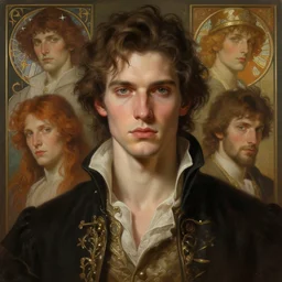 portrait of a male, diffuse lighting, fantasy, intricate, elegant, highly detailed, lifelike, photorealistic, digital painting, artstation, illustration, concept art, smooth, sharp focus, art by john collier and albert aublet and krenz cushart and artem demura and alphonse mucha