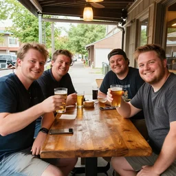 me and the boys going for a beer friday afternoon