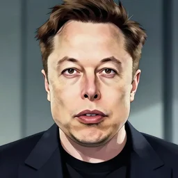 anime of elon musk, detailed