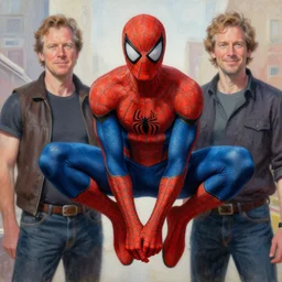 a highly detailed painterly painting of knight peter parker, by james gurney, greg rutkowski, by craig mullins, ( ( ( ( ( spiderman