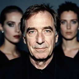 a close up portrait of michel houellebecq with background scenery by juergen teller, iris van herpen rankin, ring - flash