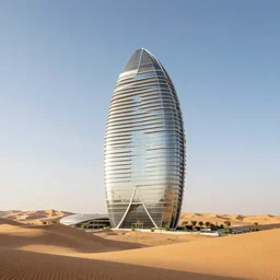 biophilia skyscraper hotel in the desert