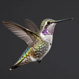 hummingbird, swarovski, studio photograph