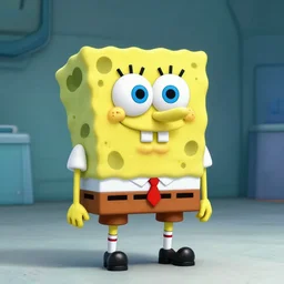 SpongeBob SquarePants as a cyborg, art deco design, by Mandy Jurgens and Warhol, Ernst Haeckel, James Jean, artstation, concept art
