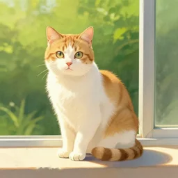 sunny cat by andreas achenbach